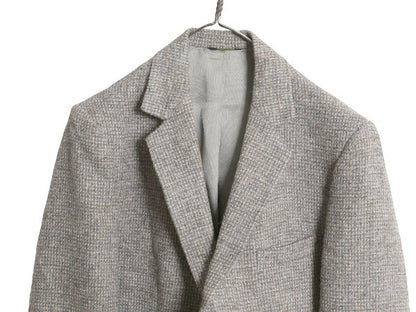 80s USA製 ハリスツイード テーラード ジャケット メンズ L 程/ ヴィンテージ ブレザー ツイード ウール トラッド カジュアル マルチカラー