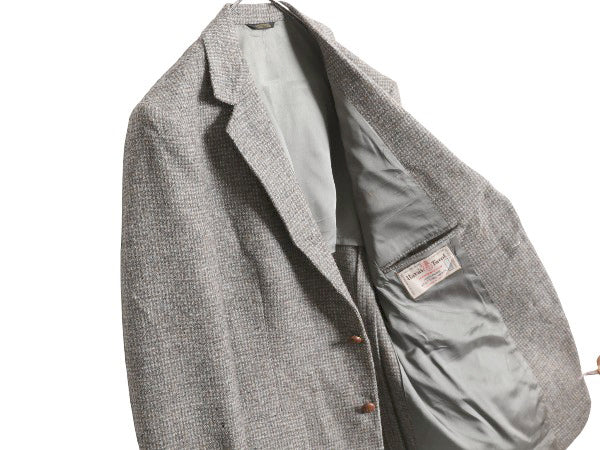 80s USA製 ハリスツイード テーラード ジャケット メンズ L 程/ ヴィンテージ ブレザー ツイード ウール トラッド カジュアル マルチカラー