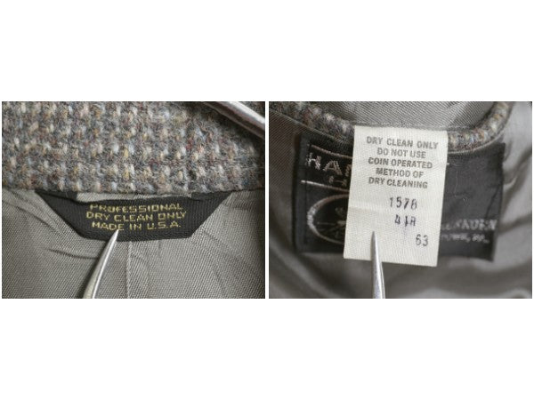 80s USA製 ハリスツイード テーラード ジャケット メンズ L 程/ ヴィンテージ ブレザー ツイード ウール トラッド カジュアル マルチカラー