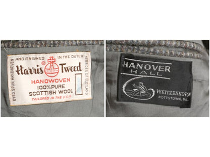 80s USA製 ハリスツイード テーラード ジャケット メンズ L 程/ ヴィンテージ ブレザー ツイード ウール トラッド カジュアル マルチカラー
