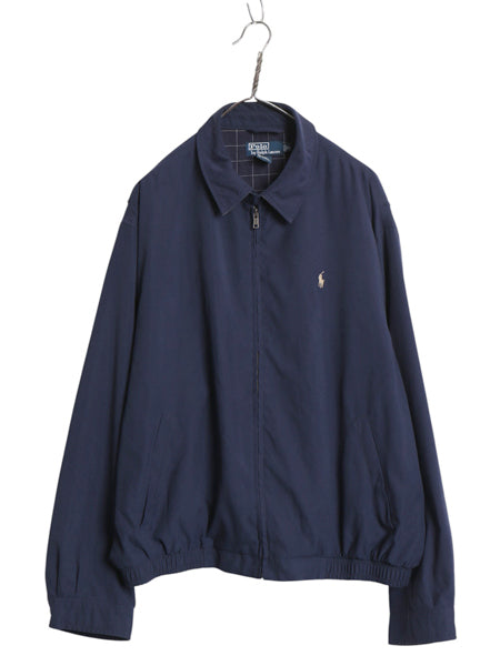 90s ポロ ラルフローレン スイングトップ ジャケット メンズ XL / オールド スムース 素材 フルジップ チェック ライナー付き 大きいサイズ