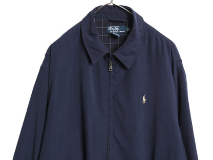 90s ポロ ラルフローレン スイングトップ ジャケット メンズ XL / オールド スムース 素材 フルジップ チェック ライナー付き 大きいサイズ