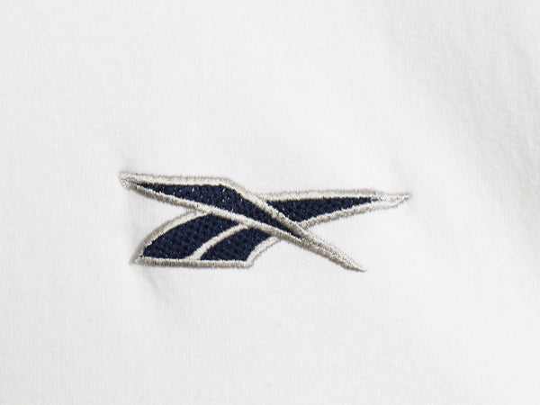 90s USA製 リーボック 長袖 Tシャツ メンズ XL オールド ロンT ヘビーウェイト コットン カットソー ワンポイント ロゴ 刺繍 大きいサイズ