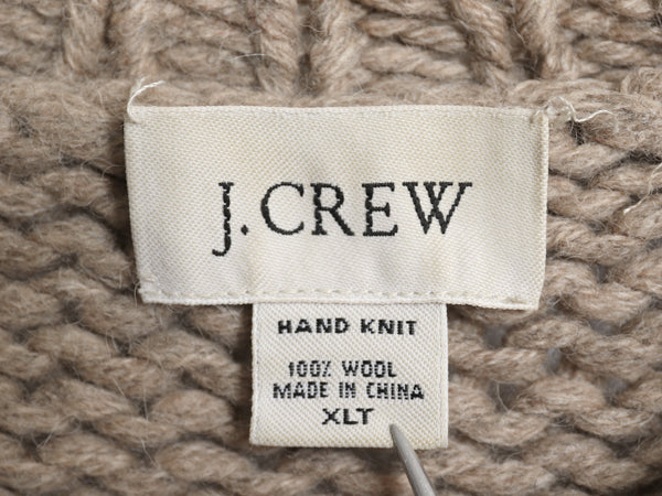 00s ジェイクルー ボーダー ニット セーター メンズ XL  旧タグオールド ウール 手編み ハンドメイド 大きいサイズ ローゲージ シンプル
