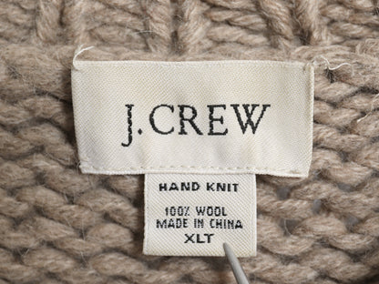 00s ジェイクルー ボーダー ニット セーター メンズ XL  旧タグオールド ウール 手編み ハンドメイド 大きいサイズ ローゲージ シンプル