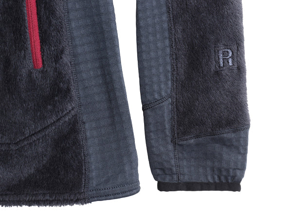 パタゴニア R2 ジャケット レディース M / 17年製 ハイ パイル フリース ストレッチ フルジップ ジャンパー ブルゾン レギュレーター 紺 灰
