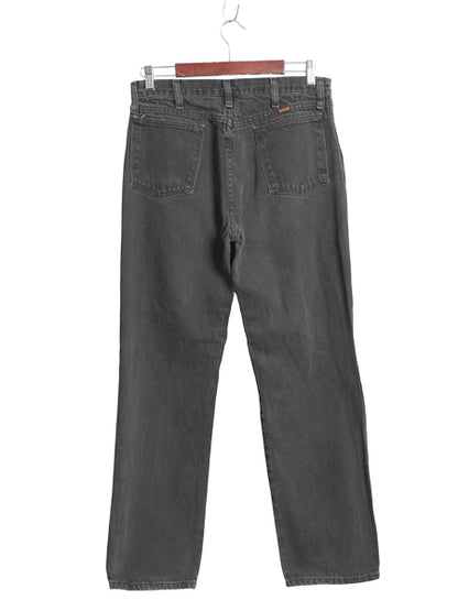 ラスラー ブラック デニム パンツ 実寸 31 29 / 古着 ラングラー ストレート テーパード ジーンズ ジーパン ボトムス レギュラーフィット