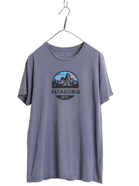 パタゴニア プリント 半袖 Tシャツ メンズ L 18年製 アウトドア フィッツロイ スコープ グラフィック アート シンプル トップス カットソー