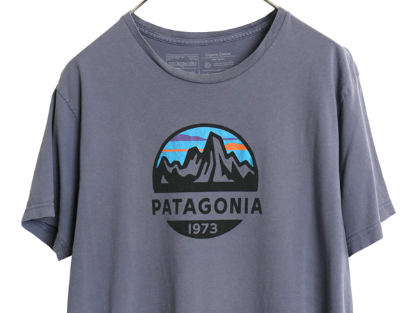 パタゴニア プリント 半袖 Tシャツ メンズ L 18年製 アウトドア フィッツロイ スコープ グラフィック アート シンプル トップス カットソー