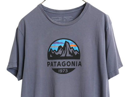 パタゴニア プリント 半袖 Tシャツ メンズ L 18年製 アウトドア フィッツロイ スコープ グラフィック アート シンプル トップス カットソー