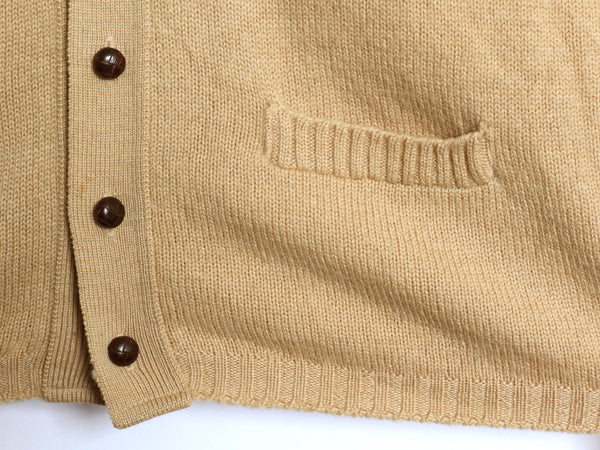 70s 筆記体タグ エルエルビーン ウール ニット ベスト メンズ XL / ヴィンテージ セーター 前開き 重ね着 ポケット付き 大きいサイズ 無地