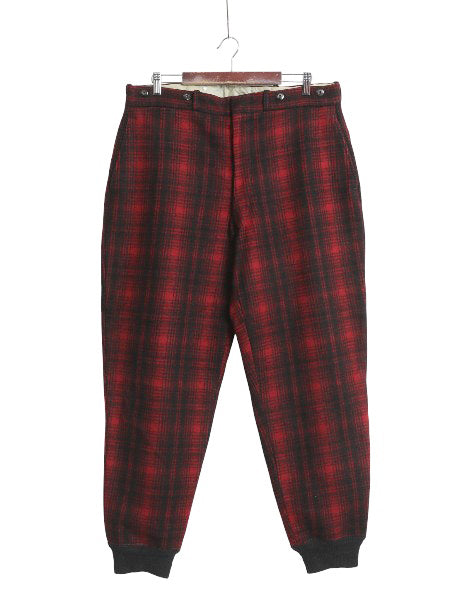 70s USA製 ウールリッチ ハンティング パンツ 実寸 38 31 / ヴィンテージ アウトドア ダブルニー チェック ヘビーウェイト ウール ツートン