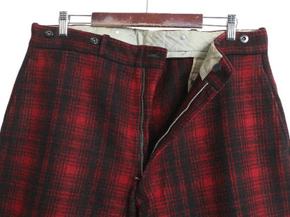 70s USA製 ウールリッチ ハンティング パンツ 実寸 38 31 / ヴィンテージ アウトドア ダブルニー チェック ヘビーウェイト ウール ツートン