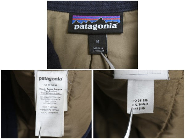 パタゴニア インサレーテッド フィヨルド フランネル シャツ ジャケット メンズ M / 古着 17年製 アウトドア ネルシャツ 中綿 キルティング