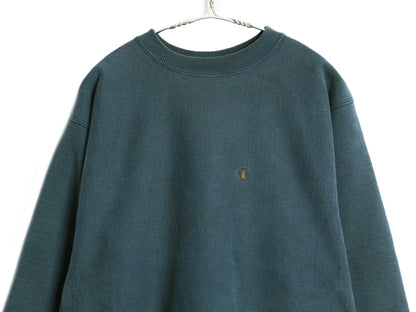 90s ★ チャンピオン リバースウィーブ スウェット メンズ XL オールド トレーナー 裏起毛 ワンポイント 目付き 大きいサイズ クルーネック