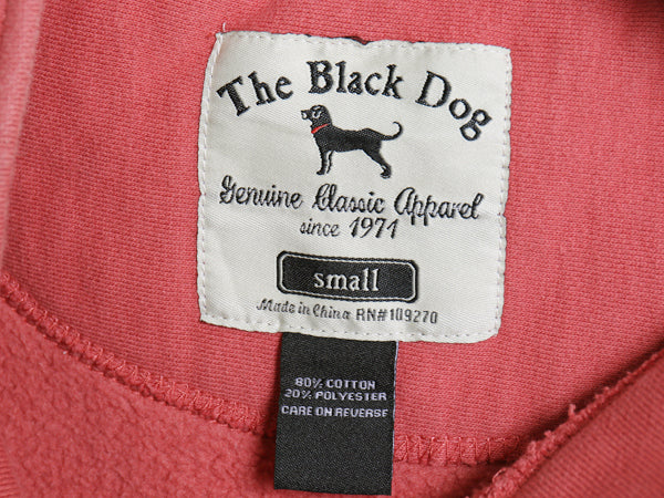 00s The Black Dog ドッグ プリント ハイネック スウェット メンズ レディース S オールド 裏起毛 厚手 トレーナー ヘビーウェイト レッド