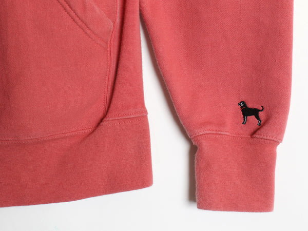 00s The Black Dog ドッグ プリント ハイネック スウェット メンズ レディース S オールド 裏起毛 厚手 トレーナー ヘビーウェイト レッド