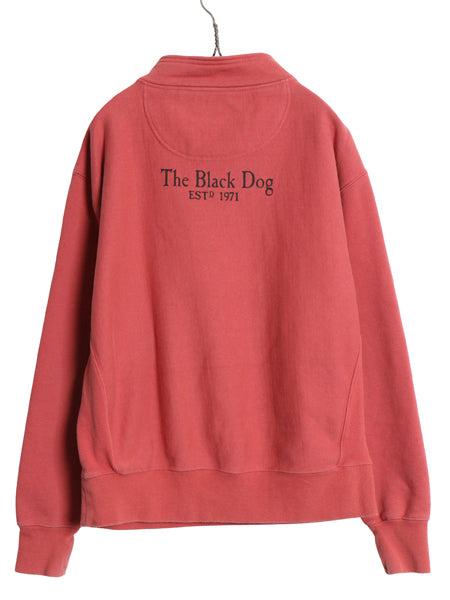 00s The Black Dog ドッグ プリント ハイネック スウェット メンズ レディース S オールド 裏起毛 厚手 トレーナー ヘビーウェイト レッド