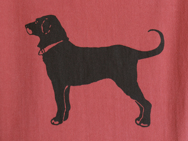 00s The Black Dog ドッグ プリント ハイネック スウェット メンズ レディース S オールド 裏起毛 厚手 トレーナー ヘビーウェイト レッド
