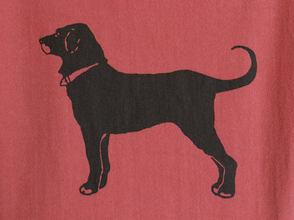 00s The Black Dog ドッグ プリント ハイネック スウェット メンズ レディース S オールド 裏起毛 厚手 トレーナー ヘビーウェイト レッド