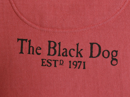 00s The Black Dog ドッグ プリント ハイネック スウェット メンズ レディース S オールド 裏起毛 厚手 トレーナー ヘビーウェイト レッド