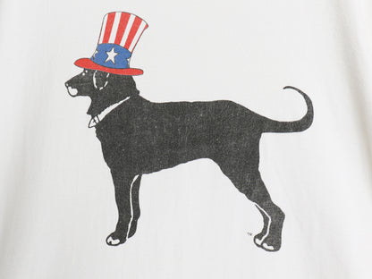 90s The Black Dog ドッグ イラスト プリント Tシャツ メンズ レディース L / オールド アニマル アート グラフィック キャラクター イヌ
