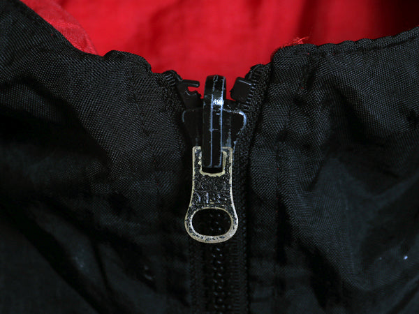 90s ブルズ リバーシブル 中綿 ナイロン パーカー ジャケット キッズ L メンズ XS 程/ NBA オフィシャル プロプレイヤー スタジャン 子供服