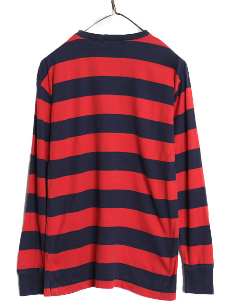 80s ラルフローレン ボーダー 長袖 Tシャツ メンズ レディース S / ヴィンテージ ポロ ロンT コットン ワンポイント カットソー ツートン