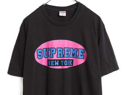 23SS USA製 シュプリーム ニューヨーク ロゴ プリント Tシャツ メンズ M / グラフィック アート 半袖Tシャツ ヘビーウェイト コットン 黒