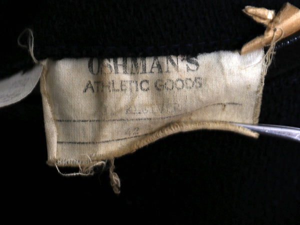 60s 70s ★ HOWE 袖 レザー ウール スタジャン メンズ L / 古着 ヴィンテージ 襟付き サガラ ワッペン アワード ジャケット ブルゾン 黒