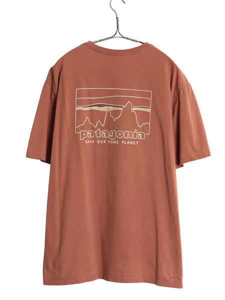 パタゴニア 両面 プリント 半袖 Tシャツ メンズ M / 23年製 アウトドア 白タグ ロゴ グラフィック イラスト バックプリント フィッツロイ
