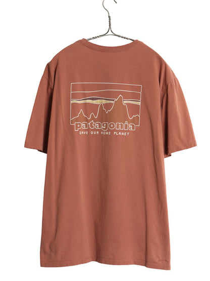 パタゴニア 両面 プリント 半袖 Tシャツ メンズ M / 23年製 アウトドア 白タグ ロゴ グラフィック イラスト バックプリント フィッツロイ