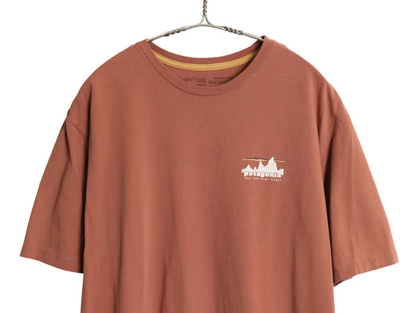 パタゴニア 両面 プリント 半袖 Tシャツ メンズ M / 23年製 アウトドア 白タグ ロゴ グラフィック イラスト バックプリント フィッツロイ