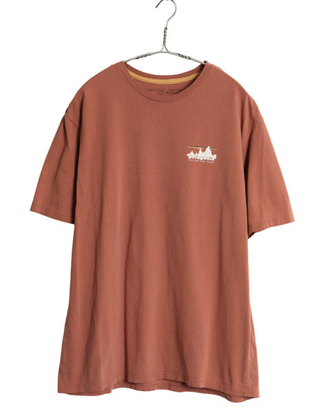 パタゴニア 両面 プリント 半袖 Tシャツ メンズ M / 23年製 アウトドア 白タグ ロゴ グラフィック イラスト バックプリント フィッツロイ