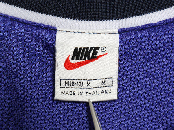 90s ナイキ Vネック プルオーバー ナイロン ジャケット レディース M メンズ S 程 オールド センター スモール スウッシュ ウォームアップ