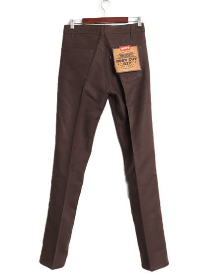 デッドストック 00s リーバイス ポリ フレア パンツ メンズ 32 34 / 新品 オールド 517 スタプレ スラックス ノータック ブーツカット 茶
