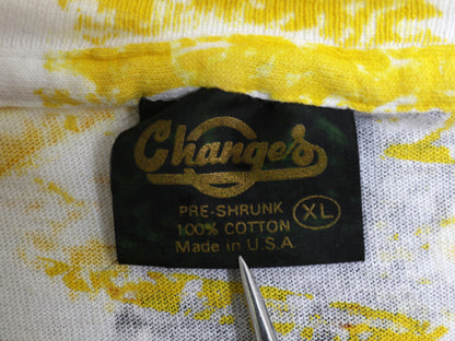 90s USA製 ★ ボブ マーリー オールオーバー プリント Tシャツ メンズ L / 古着 オールド レゲエ ジャマイカ ラスタ バンド グラフィック