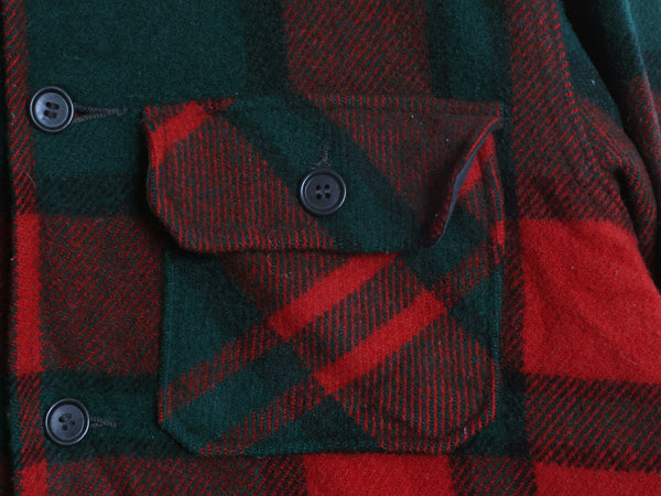 70s ウールリッチ チェック CPO ウール シャツ ジャケット メンズ L 小さめ / ヴィンテージ 4ポケット ブルゾン ボックス ヘビーウェイト