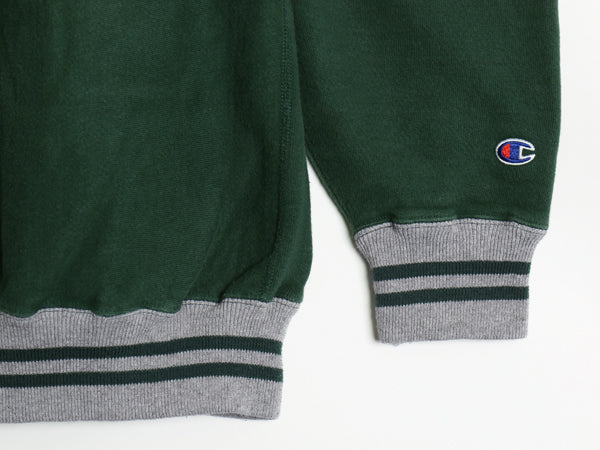 90s USA製 チャンピオン リバースウィーブ スウェット メンズ XL 古着 オールド トレーナー 裏起毛 リブライン ワンポイント 大きいサイズ