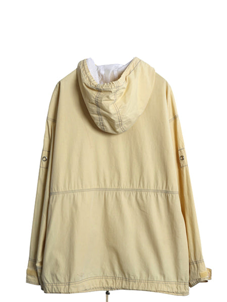 00s ★ オールド ギャップ コットン アノラック パーカー ジャケット メンズ L / プルオーバー ハーフジップ フード ヨット セーリング 黄