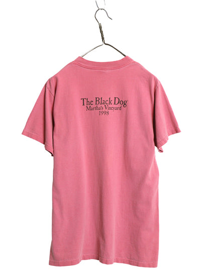 90s USA製 The Black Dog ドッグ イラスト プリント Tシャツ メンズ レディース M / オールド アニマル キャラクター アート グラフィック