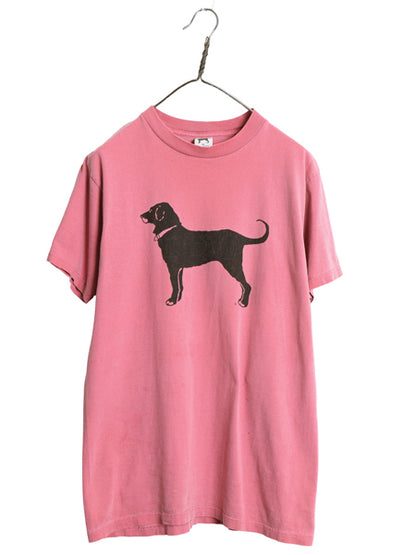 90s USA製 The Black Dog ドッグ イラスト プリント Tシャツ メンズ レディース M / オールド アニマル キャラクター アート グラフィック