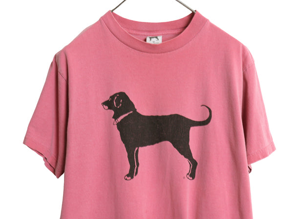 90s USA製 The Black Dog ドッグ イラスト プリント Tシャツ メンズ レディース M / オールド アニマル キャラクター アート グラフィック