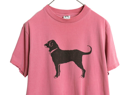 90s USA製 The Black Dog ドッグ イラスト プリント Tシャツ メンズ レディース M / オールド アニマル キャラクター アート グラフィック