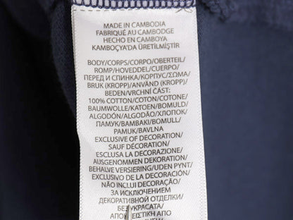 ポロ ラルフローレン 鹿の子 長袖 ポロシャツ メンズ XL / 長袖シャツ コットン カットソー ワンポイント シンプル 大きいサイズ ネイビー