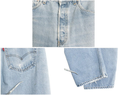 雰囲気系 90s USA製 リーバイス 501 デニム パンツ メンズ 32 30 オールド ストレート ジーンズ ジーパン ヒゲ クラッシュ ダメージ 赤タブ