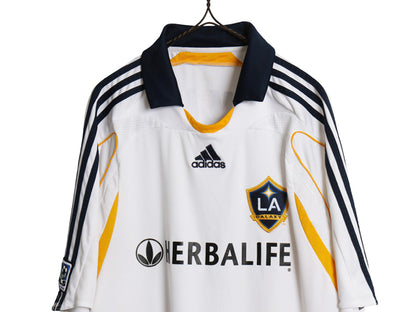 00s ☆ アディダス ロサンゼルス ギャラクシー ベッカム サッカー ユニフォーム メンズ L / 正規品 MLS 2007 オフィシャル 当時物 ホーム