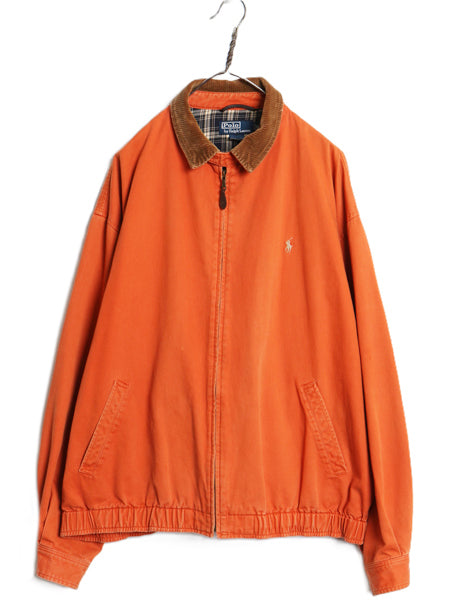 90s ポロ ラルフローレン 襟 コーデュロイ スイングトップ ジャケット メンズ XL / オールド コットン ブルゾン フルジップ 大きいサイズ