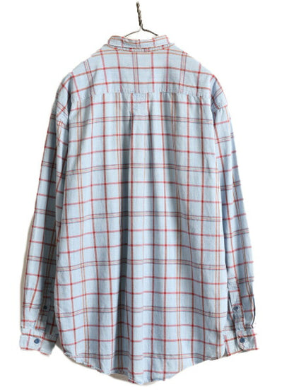 90s ■ ドッカーズ リーバイス チェック 長袖 ボタンダウン シャツ メンズ L / 古着 90年代 オールド LEVIS DOCKERS 長袖シャツ コットン