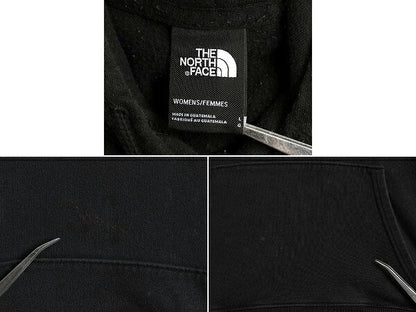 ■ ノースフェイス プリント スウェット フード パーカー ( レディース L ) The North Face アウトドア トレーナー プルオーバー 裏起毛 黒